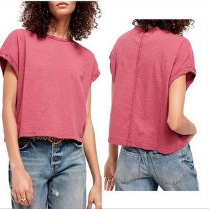 NWT Free People You Rock Tee Bay Berry
